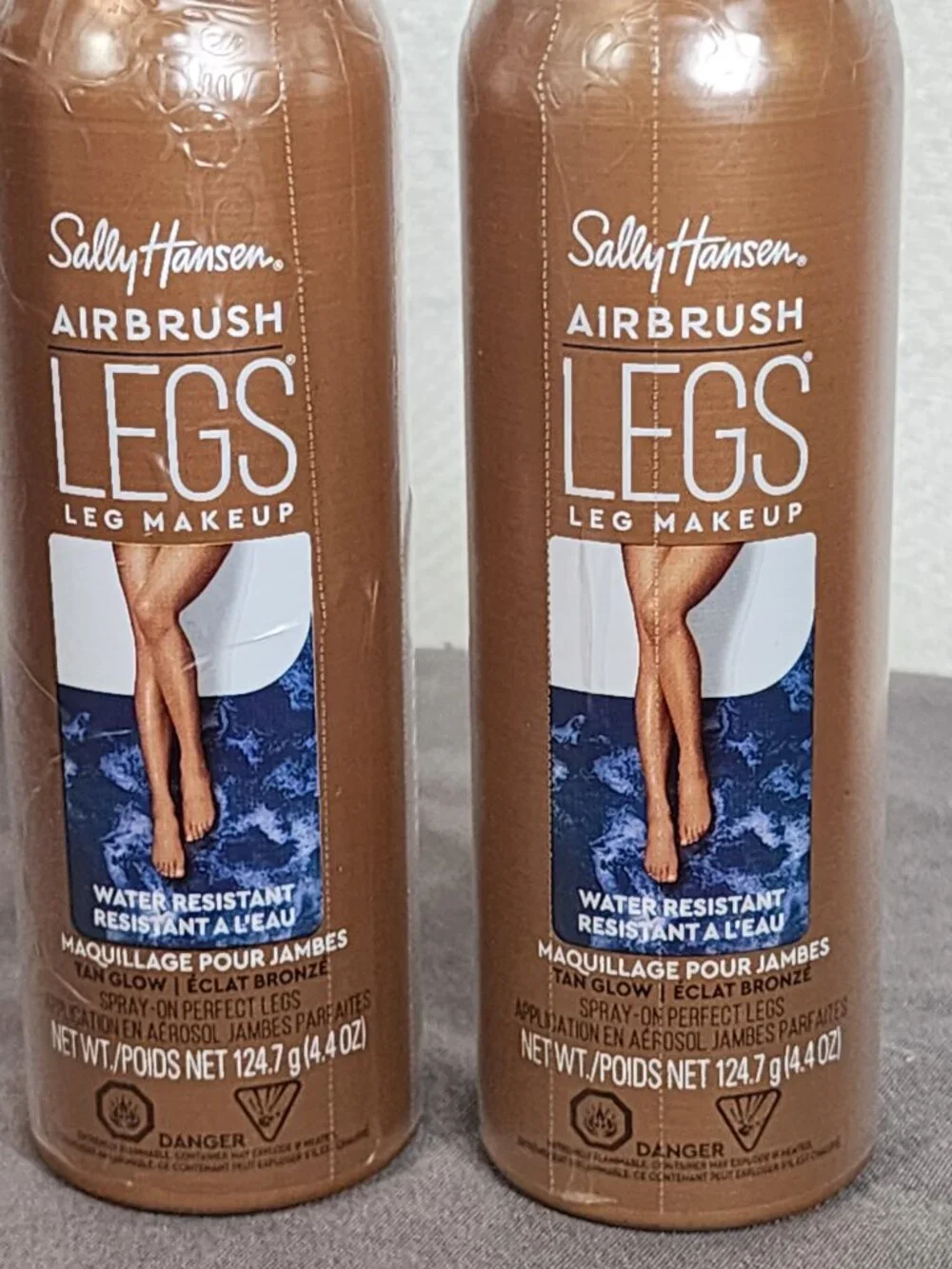 Sally Hansen Airbrush Legs Water Resistant 4.4oz Spray On LegMakeup Tan Glow 2CT